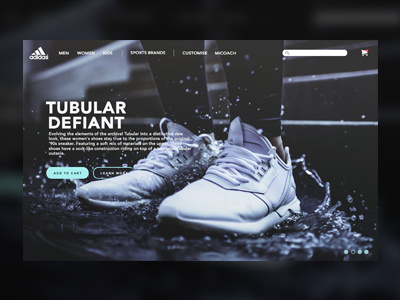 ADIDAS | Promotional Landing Page adidas debut debuts interface photography shoes ui user ux widgets