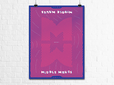 Middle Waves Poster design gig poster illustration typography