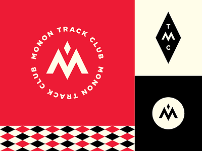 Monon Track Club Logo badge branding design icon identity illustration logo track type typography vector