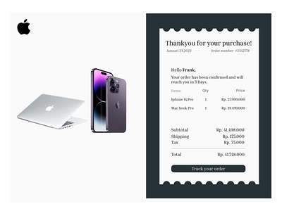 Email Receipt UI Design