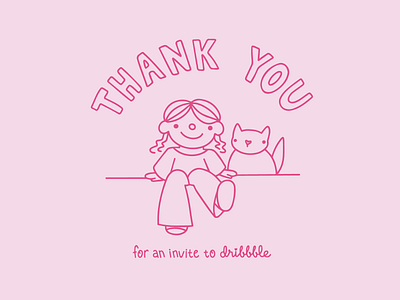 Thank you :) childrens illustration doodle drawing funny graphic design illustration thanks for invite