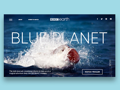BBC Earth - Landing page concept