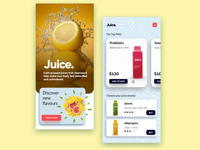 Fruit Juice Mobile App design mobile ui ui design ux