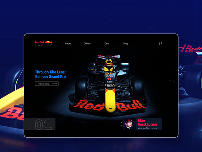 Red Bull - Landing page f1 redbull ui design web website
