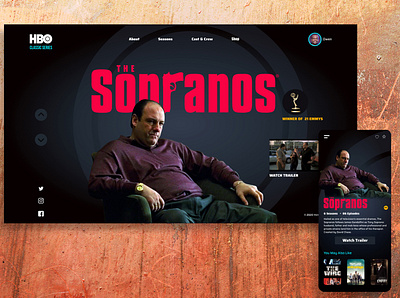 HBO: Web Page & Mobile App Concept mobile mobile app design ui ui design ux web web design webdesign
