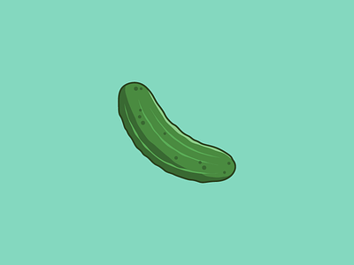 Pickle cucumber drawing eat food green illustration illustrator pickle vector