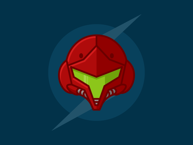 Samus Aran Helmet (Samus Returns) sci fi space 3ds helmet vector illustration video games nintendo samus aran samus metroid