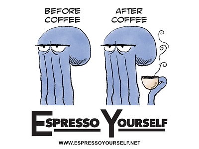 Before Coffee Sticker coffee comics illustration