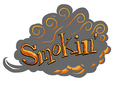 Smokin' illustration typography