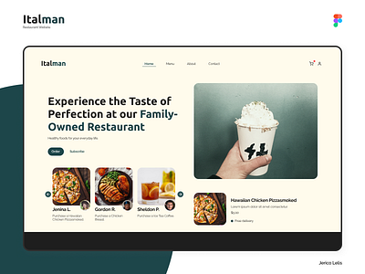 Italman Website a Digital Restaurant branding design food graphic design hero design restaurant ui ux