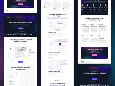 Writesonic - Landing Page Design cro