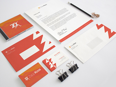 ZappKoos Branding: Shot 3 a4 athletic brand identity branding business cards envelopes print runner social media zappkoos