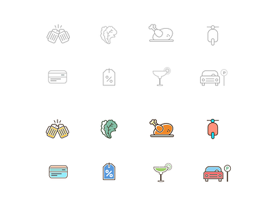 Icon Set for Restaurant