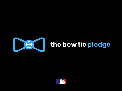 Bow Tie Pledge awareness baseball bow cancer day fathers foundation mlb prostate tie