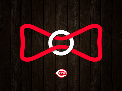 Bow Tie Pledge logo for the Cincinnati Reds awareness baseball bow cancer cincinnati day fathers foundation mlb prostate reds tie