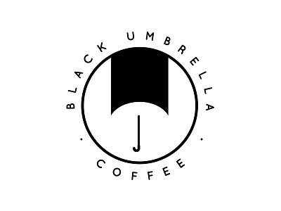Black Umbrella Coffee Shop black branding coffee icon negative orlando simple space umbrella