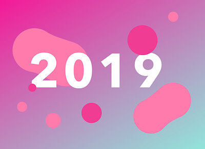 Playlist cover for 2019 2019 app appdesign art birthday bubbles color cover design font illustraion illustrator music napster pink playlist splash typogaphy ui vector