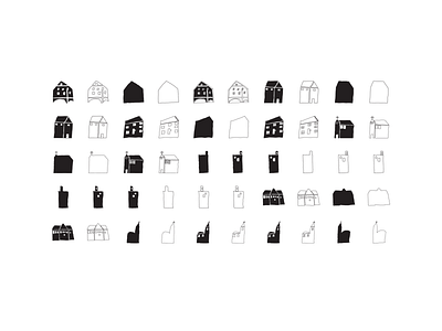 Pozega city life icon set