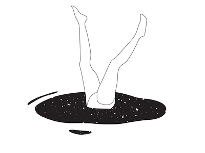 Space dive art black white body design flat icon illustration illustrator legs minimal simple sketch space stars summer swim swimmer ui upside down vector