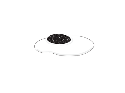 Space yolks art black white branding breakfast design eggs flat food food art icon illustration illustrator minimal simple sketch space stars ui vector