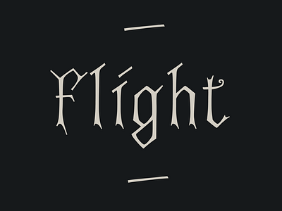 Detail of a font Family Flight