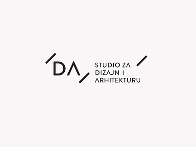 DA - Design and architecture studio architechture art black white branding design flat icon lettering logo minimal patten simple space studio typography vector visual identity