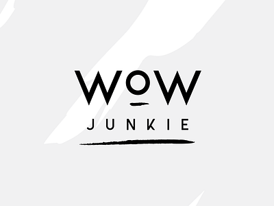 Wow Junike Logo beauty black and white branding brush cosmetics design fashion icon identity illustration letter lettering logo mark minimal typography ui vector visual identity wow