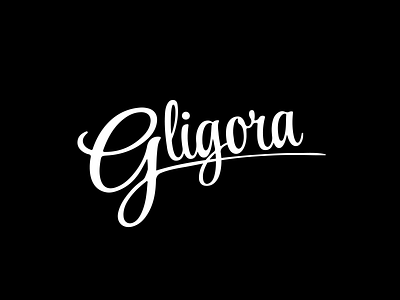 Gligora cheese factory logo lettering art blackandwhite branding cheese croatia design food icon illustration lettering logo packaging print script shadow simple typography ui vector