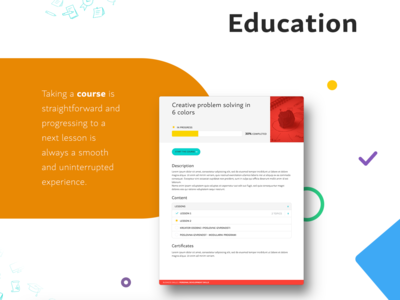 LPC course - lessons - topic app branding bussines button color design education education app flat illustration languages logo minimal platform responsive school ui ux webshop website