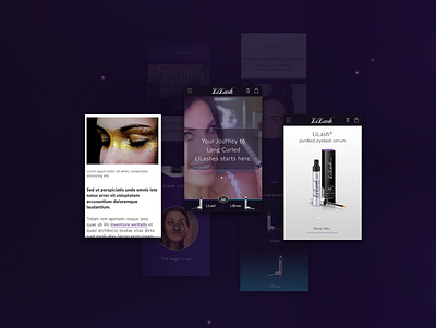 Responsive screens for LiLash Pro beauty blog branding cosmetics design fashion icon logo make up makeup photography responsive responsive design shop typography ui ux web web shop website