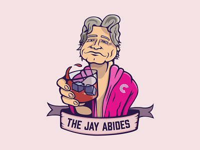 The Jay Abides adobe illustrator character drink illustration movie sticker the big lebowski the dude the dude abides