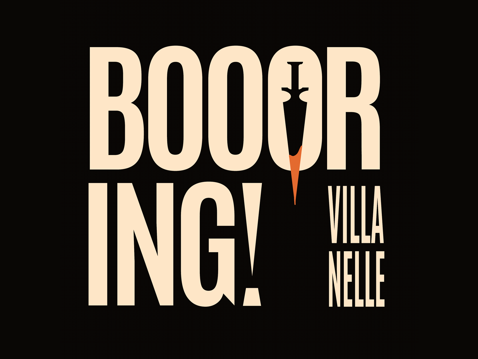 Boring! animation animations blood boring drip dripping dripping blood drop illustration killing eve knife lettering murder procreate retro splatter typography villanelle vintage weapon