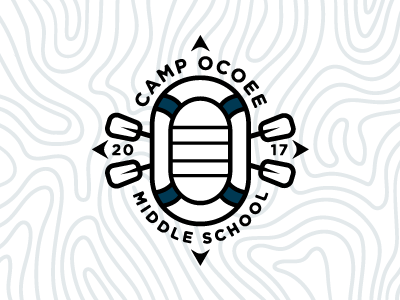 Camp Ocoee event logo illustration logo ocoee river river