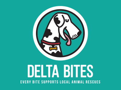 Delta Bites animal rescue dog treats dogs logo