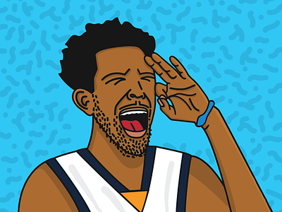 Mike Conley 90s basketball grizzlies illustration memphis memphis grizzlies mike conley vector