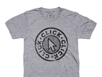 Click, Click, Click apparel click cotton bureau design grey mouse shirt t shirt triblend vector