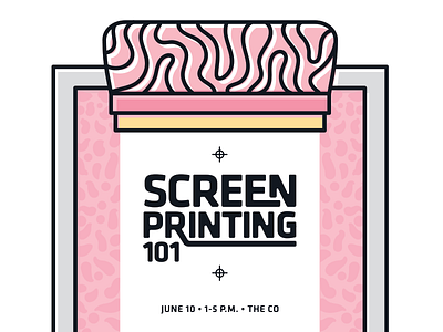 Screen Printing 101 illustration print printing screen printing silkscreen vector workshop