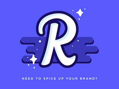 Custom Lettering branding hand lettering icon lettering r type vector