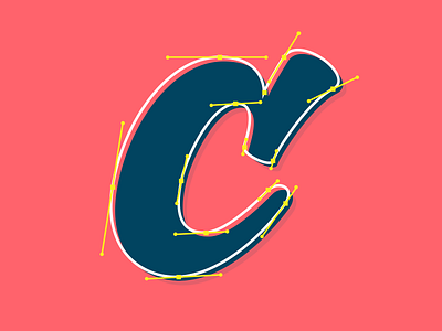 C for Cooper bézier bézier curves c hand lettering illustration lettering type typography