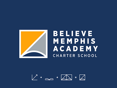 Believe Memphis Academy book brand branding charter school graph logo math memphis reading school