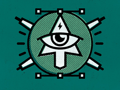 A Secret Design Society badge design designer eye illuminati illustration vector