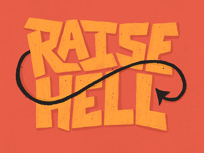 Raise Hell halftones hand lettering ipad pro lettering procreate raise hell texture type