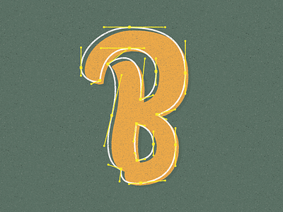 "B" b bezier hand lettering lettering type typography vector