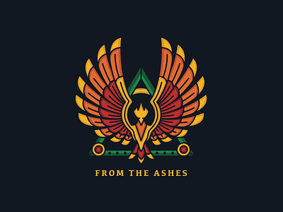 From the Ashes animal ashes bird brand color fire logo logo design phoenix triangle twins