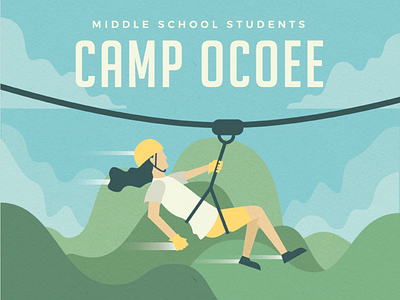 Camp Ocoee clouds cut paper explore mountains movement outdoors outside texture zip line