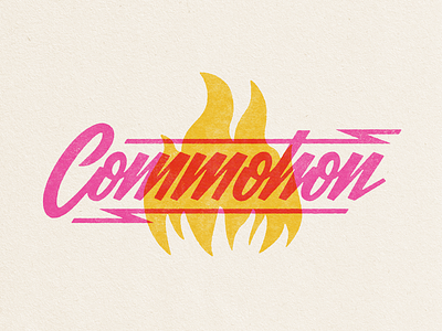 Commotion commotion fire lettering lightening lightening bolt overlay script texture