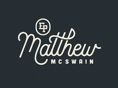 Matthew McSwain album black country music cream ep lettering logo music script vinyl