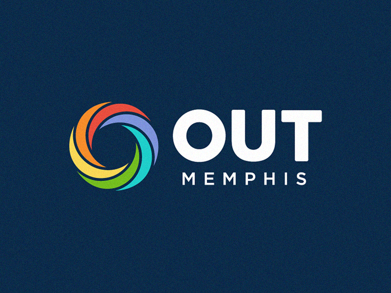 OUTMemphis Rebrand brand identity gay pride gaypride lgbt lgbtq logo memphis out pride rainbow rebrand swirl tennessee we are here