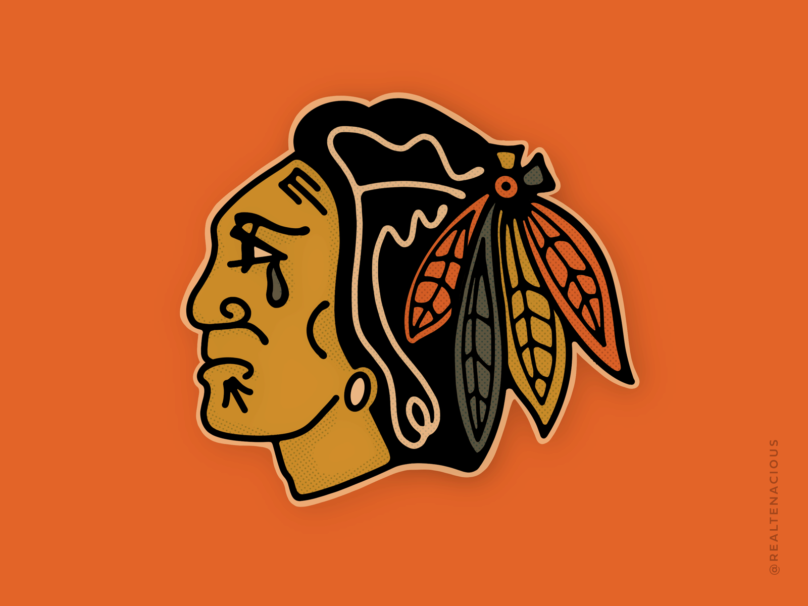 Chicago Sadhawks animation blackhawks chicago chicago blackhawks emotional fall gif halftone happy hockey mascot nhl photoshop retro sad sports team texture vintage