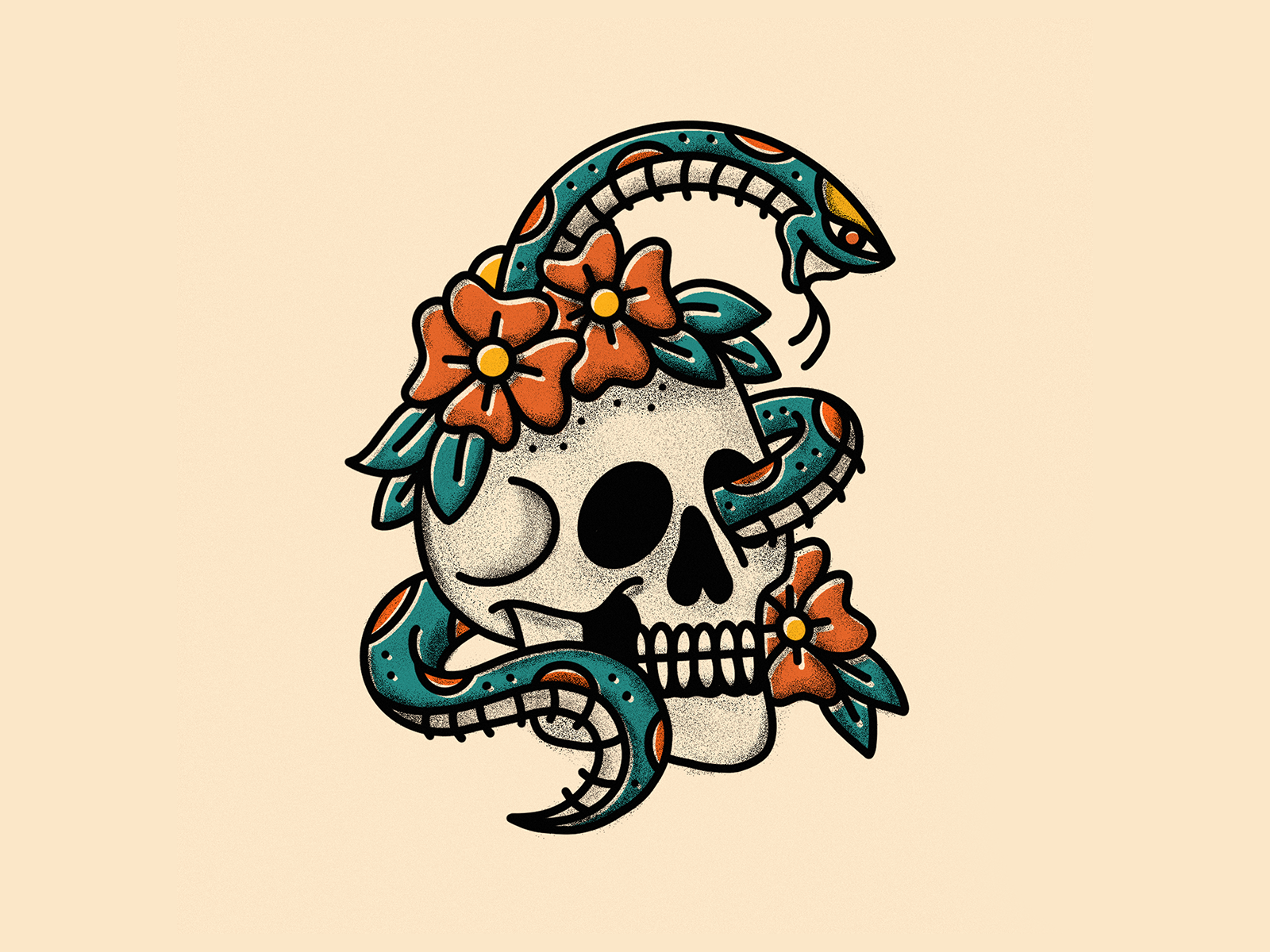 Dribbble - Snake_Skull-katiecooper-dribbble.png by Katie Cooper